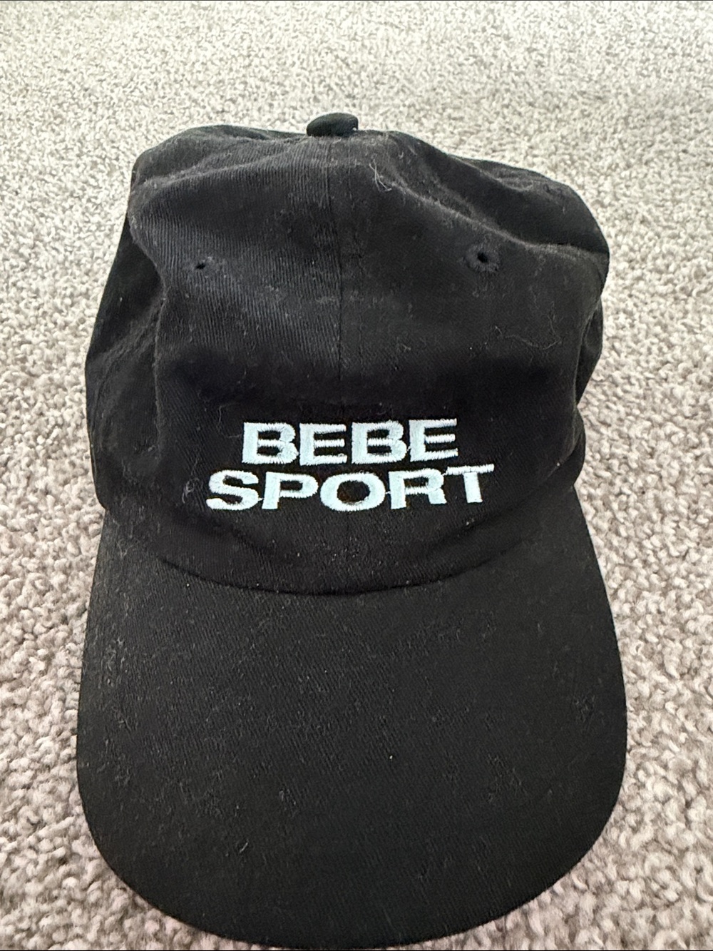 bebe Black Cap with White Embroidered Logo